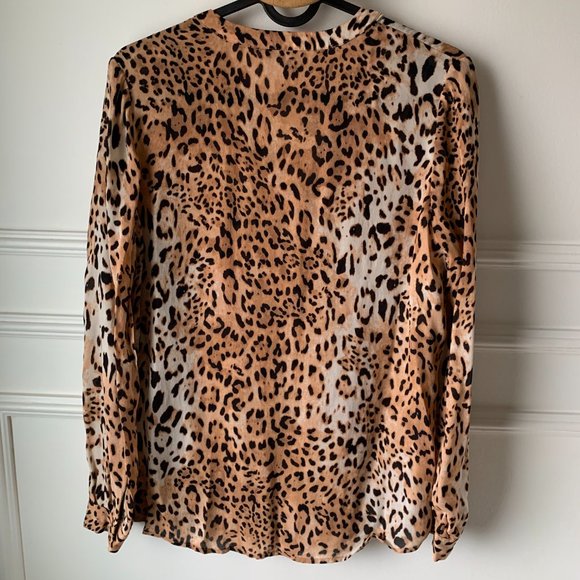 Joie Silk Leopard Blouse - Picture 2 of 3